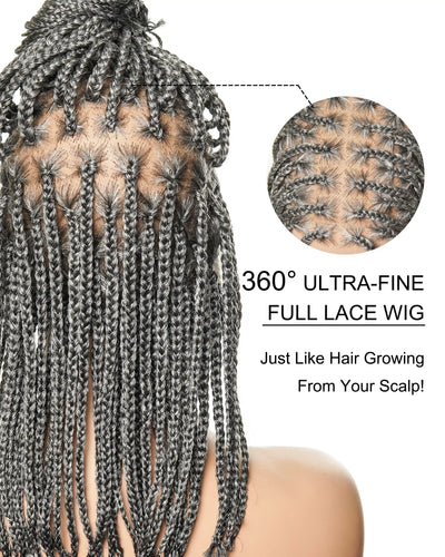 12" Knotless HD Full Lace Bob Box Braided Wig