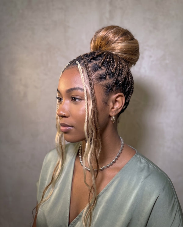 Trenzas Bohemias de Ganchillo Ghost Loop™ con Rizos de Cabello Humano Body Wave