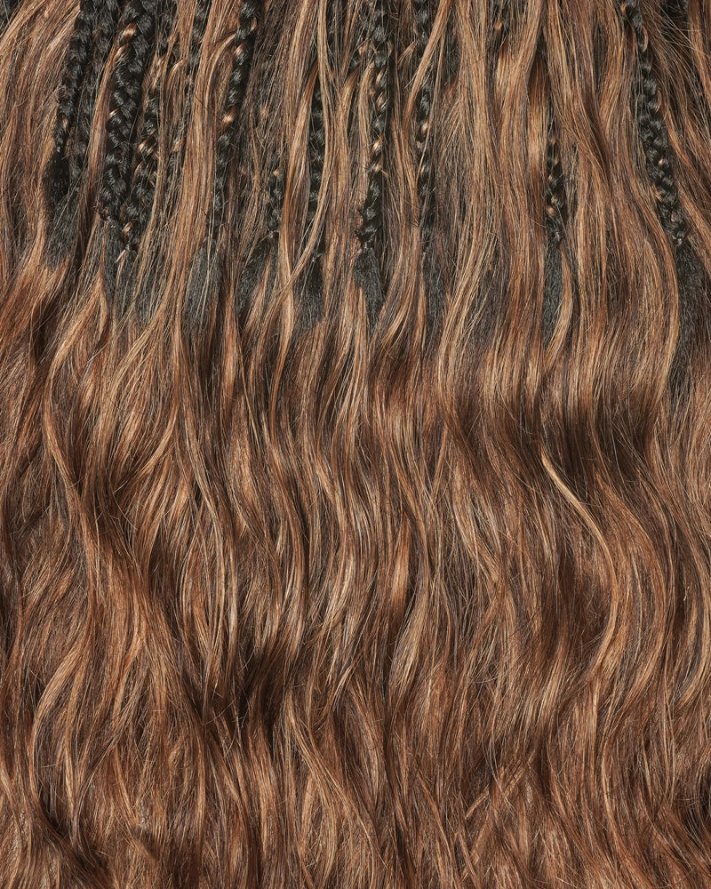 18" Ghost Loop™ Crochet Boho Braids With Human Hair Curls