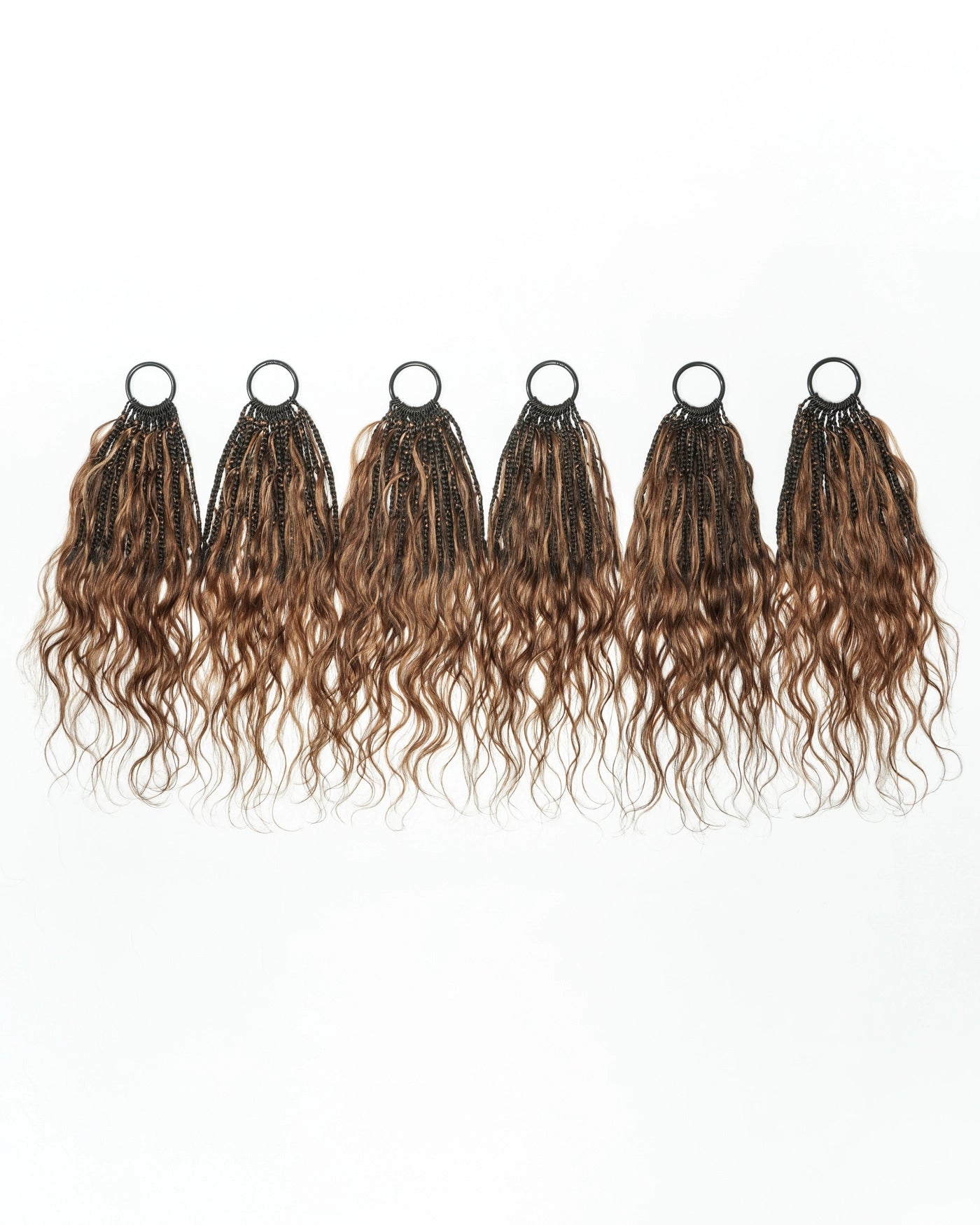 18" Ghost Loop™ Crochet Boho Braids With Human Hair Curls