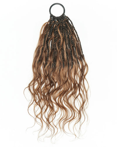 18" Ghost Loop™ Crochet Boho Braids With Human Hair Curls