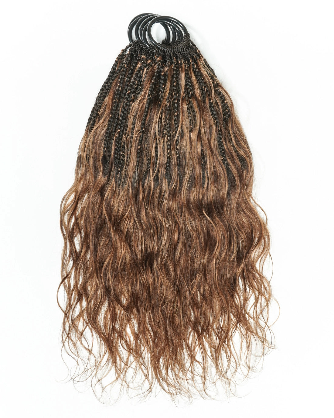 18" Ghost Loop™ Crochet Boho Braids With Human Hair Curls
