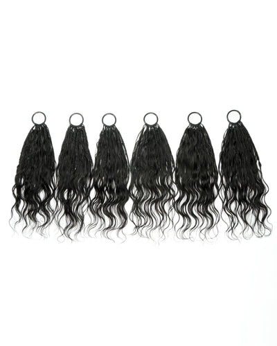 18" Ghost Loop™ Crochet Boho Braids With Human Hair Curls