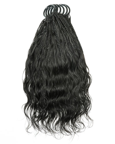 18" Ghost Loop™ Crochet Boho Braids With Human Hair Curls