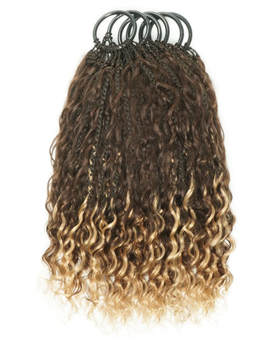 Ghost Loop™ Crochet Boho Braids With Human Hair Deep Wave Curls
