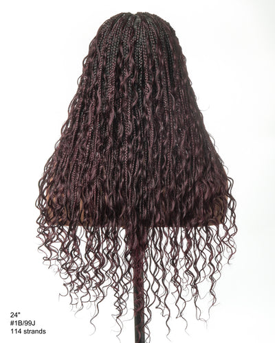 Coco - Glueless Human Hair Braided Wig Pre Cut HD Full Elastic Lace Free Part Ready-To-Go (Lace Not Hand Tied)