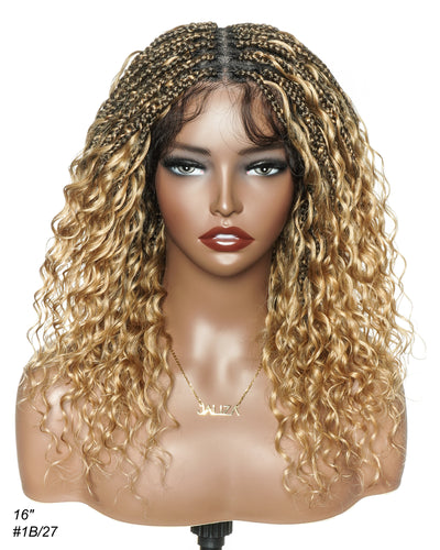Coco - Glueless Human Hair Braided Wig Pre Cut HD Full Elastic Lace Free Part Ready-To-Go (Lace Not Hand Tied)