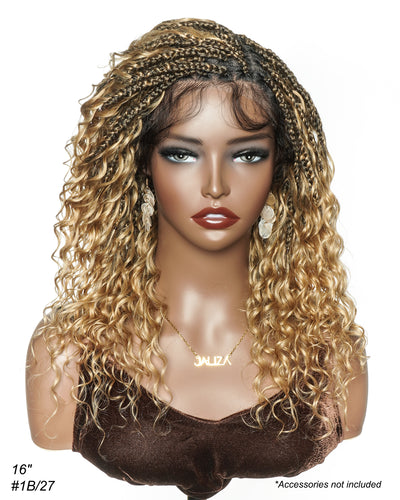 Coco - Glueless Human Hair Braided Wig Pre Cut HD Full Elastic Lace Free Part Ready-To-Go (Lace Not Hand Tied)
