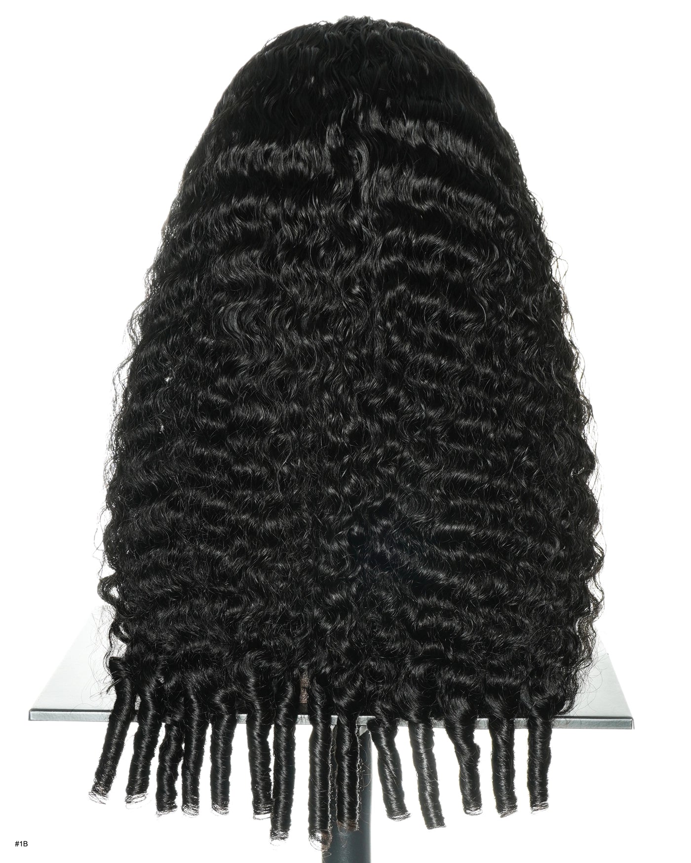 Double Drawn 26" 100% Human Hair Burmese Water Curly Half Wig