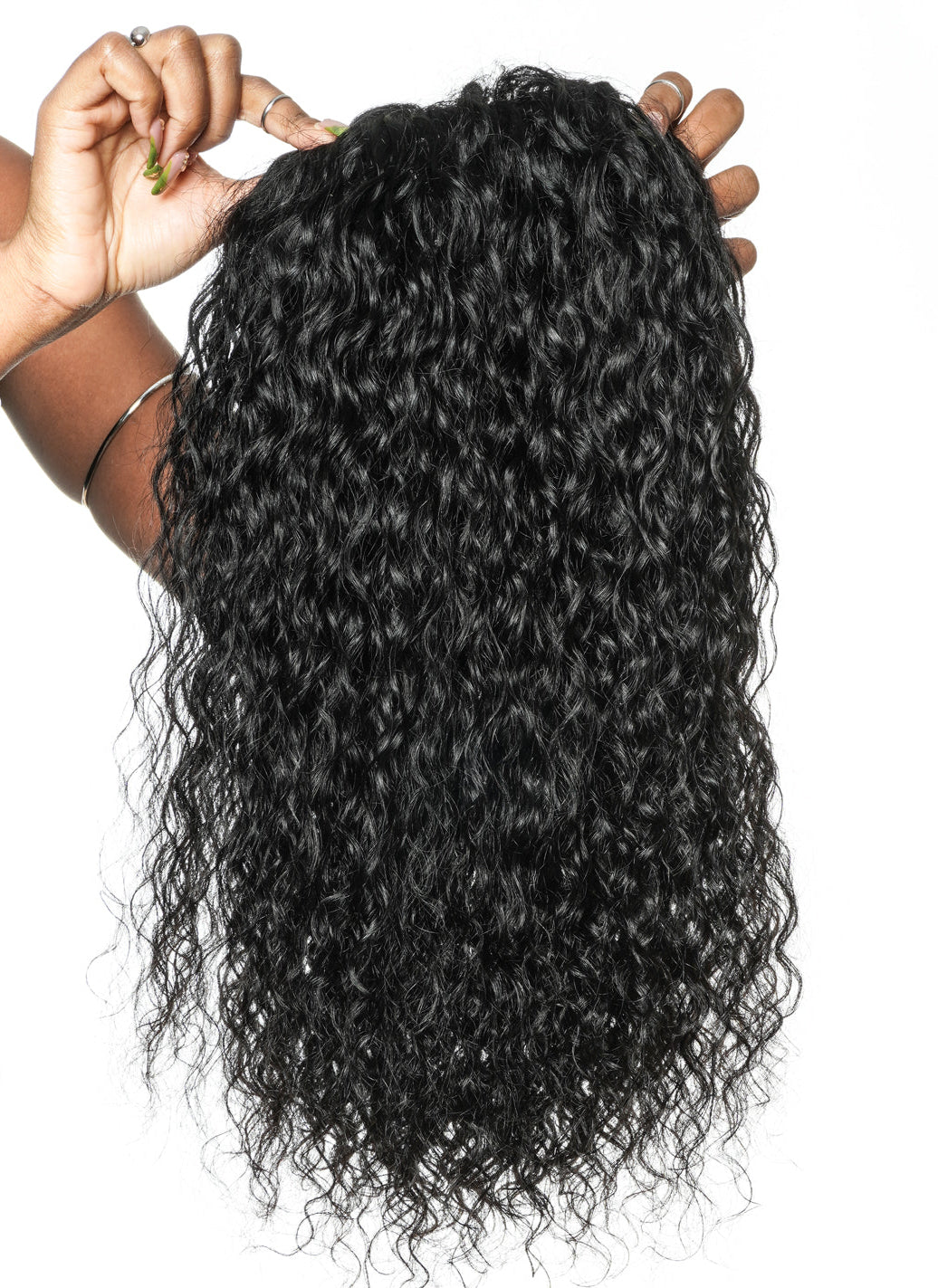 100% Human Hair All In One Half Wig 180% Density Deep Wave Curls