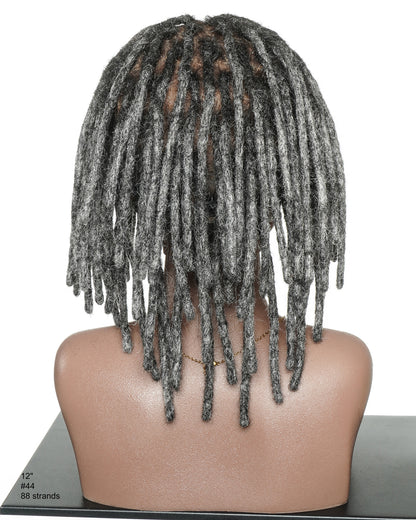 12" Salon Level Dreadlock 100% Human Hair Pre Bleached Swiss HD Full Lace Wig (Single braid is 6.5"-8.2")