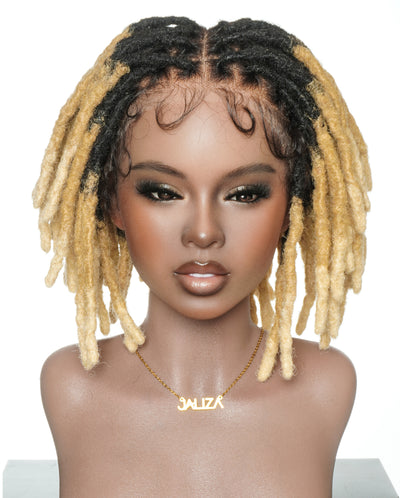 12" Salon Level Dreadlock 100% Human Hair Pre Bleached Swiss HD Full Lace Wig (Single braid is 6.5"-8.2")