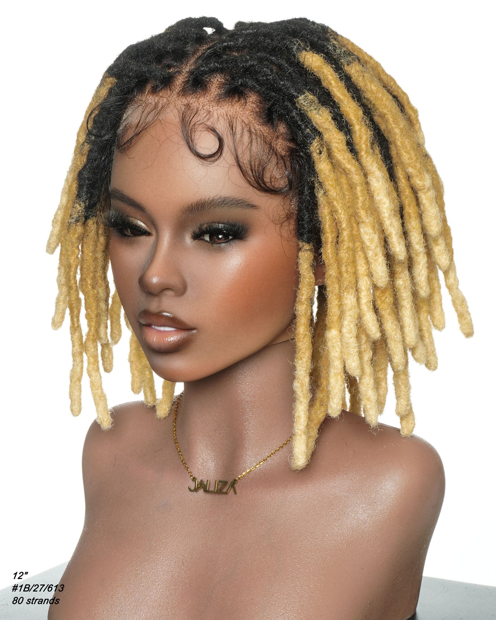 12" Salon Level Dreadlock 100% Human Hair Pre Bleached Swiss HD Full Lace Wig (Single braid is 6.5"-8.2")