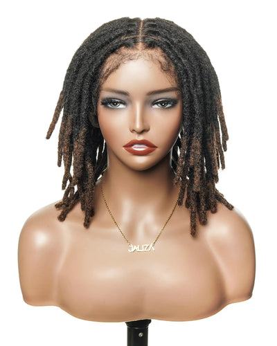 12" Salon Level Dreadlock 100% Human Hair Pre Bleached Swiss HD Full Lace Wig (Single braid is 6.5"-8.2")