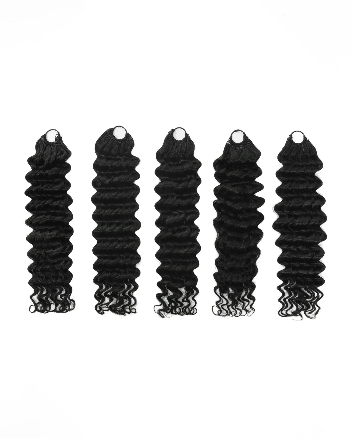PrimeFlow™ 100% Human Hair Deep Wave Crochet Hair For Miracle Knots Boho Braids