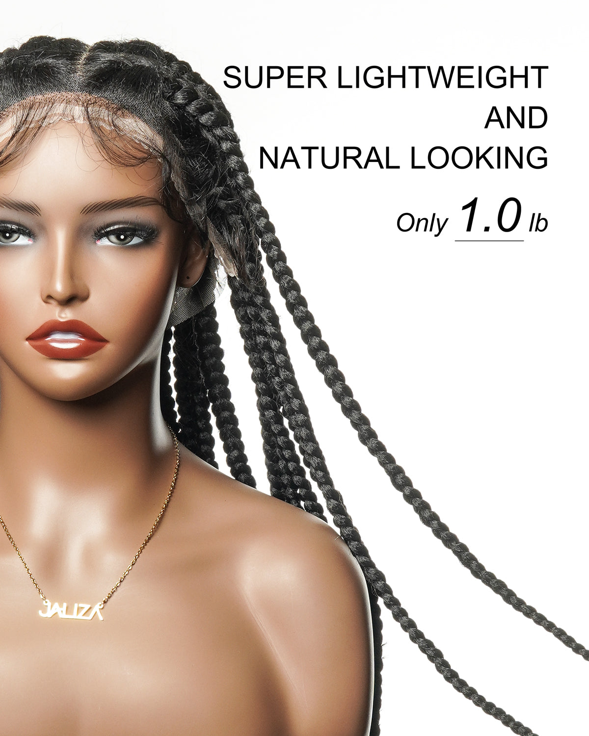 Knotless Jumbo Box / Large Box HD Lace Full Hand-tied Braided Wig 36 Inches 24 & 48 Strands