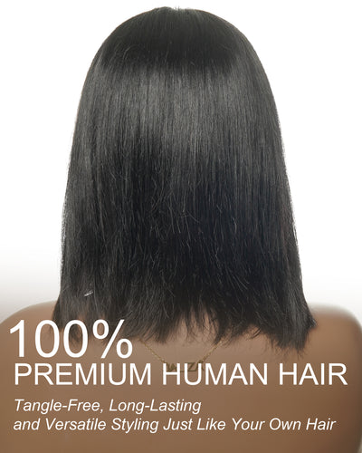 Bobrina 100% Human Hair Glueless Pre Bleached Knots Deep Wave Wig - Pre Plucked（US only）