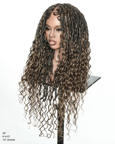 30" Layered Style High Density Full Lace Boho Locs Wig