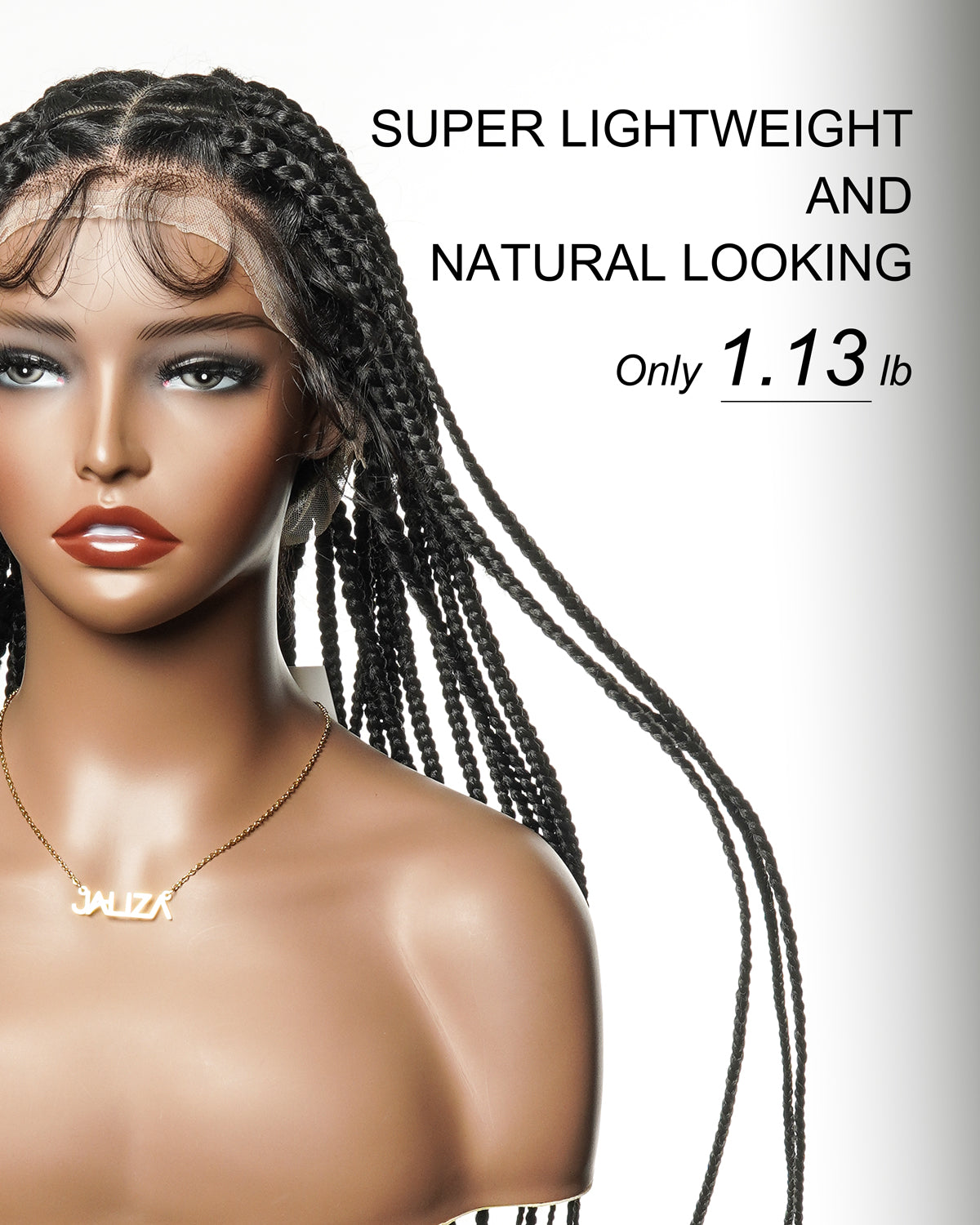 Knotless Jumbo Box / Large Box HD Lace Full Hand-tied Braided Wig 36 Inches 24 & 48 Strands