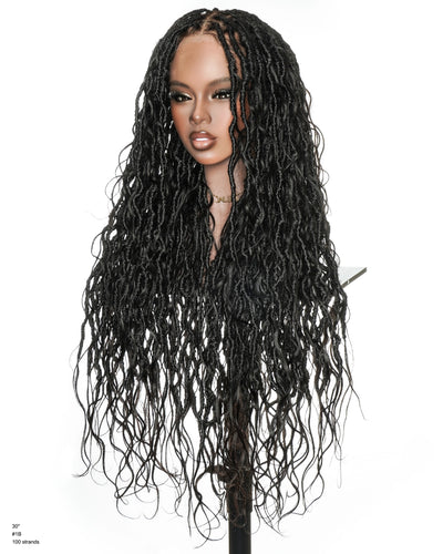 The Ultimate 30" Goddess Aesthetic: Glueless Boho Locs HD Full Lace Wig