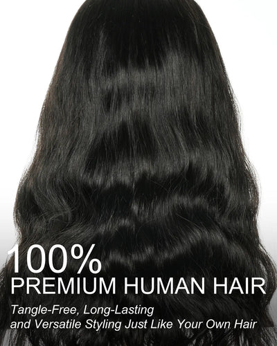 24" 100% Premium Human Hair Body Wave 13*6 Swiss HD Lace Frontal Wig