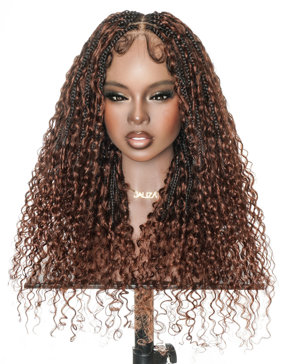 Lulu 22" Color #33 Pre Bleached Swiss HD Full Lace Bora Bora Braided Wig