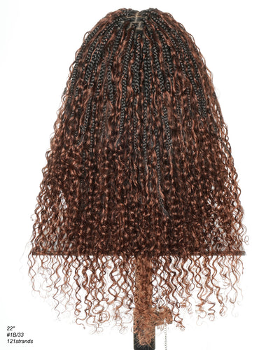 Lulu 22" Color #33 Pre Bleached Swiss HD Full Lace Bora Bora Braided Wig
