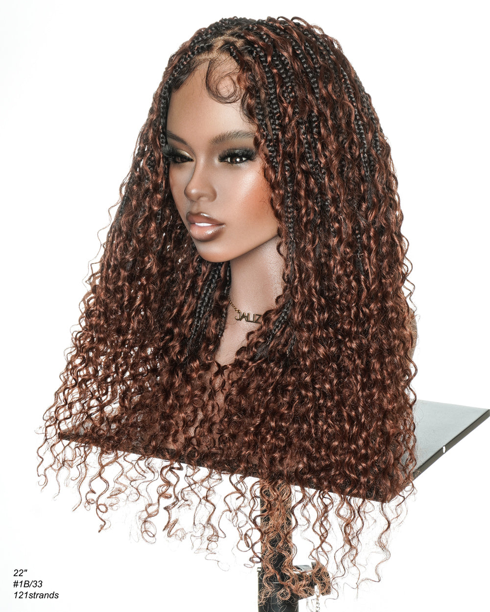 Lulu 22" Color #33 Pre Bleached Swiss HD Full Lace Bora Bora Braided Wig