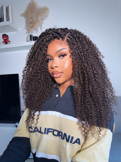 Lulu - Small Head Friendly Glueless Curly Boho Braided Wig (Small Cap Size for Petite Head)