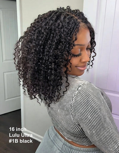 JALIZA Lulu 16 inches kinky curly boho braided black wig