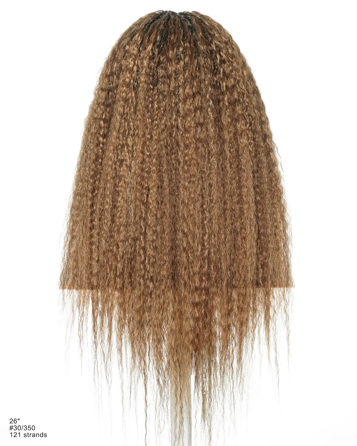 Makeda -  Kinky Straight 100% Premium Human Hair Curls Ultra Full Boho Box Braided Wig