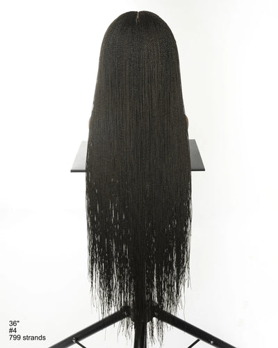 Mica - Micro Senegalese Twist Pre Bleached Swiss HD Full Lace Knotless Braids Wig 799 Strands