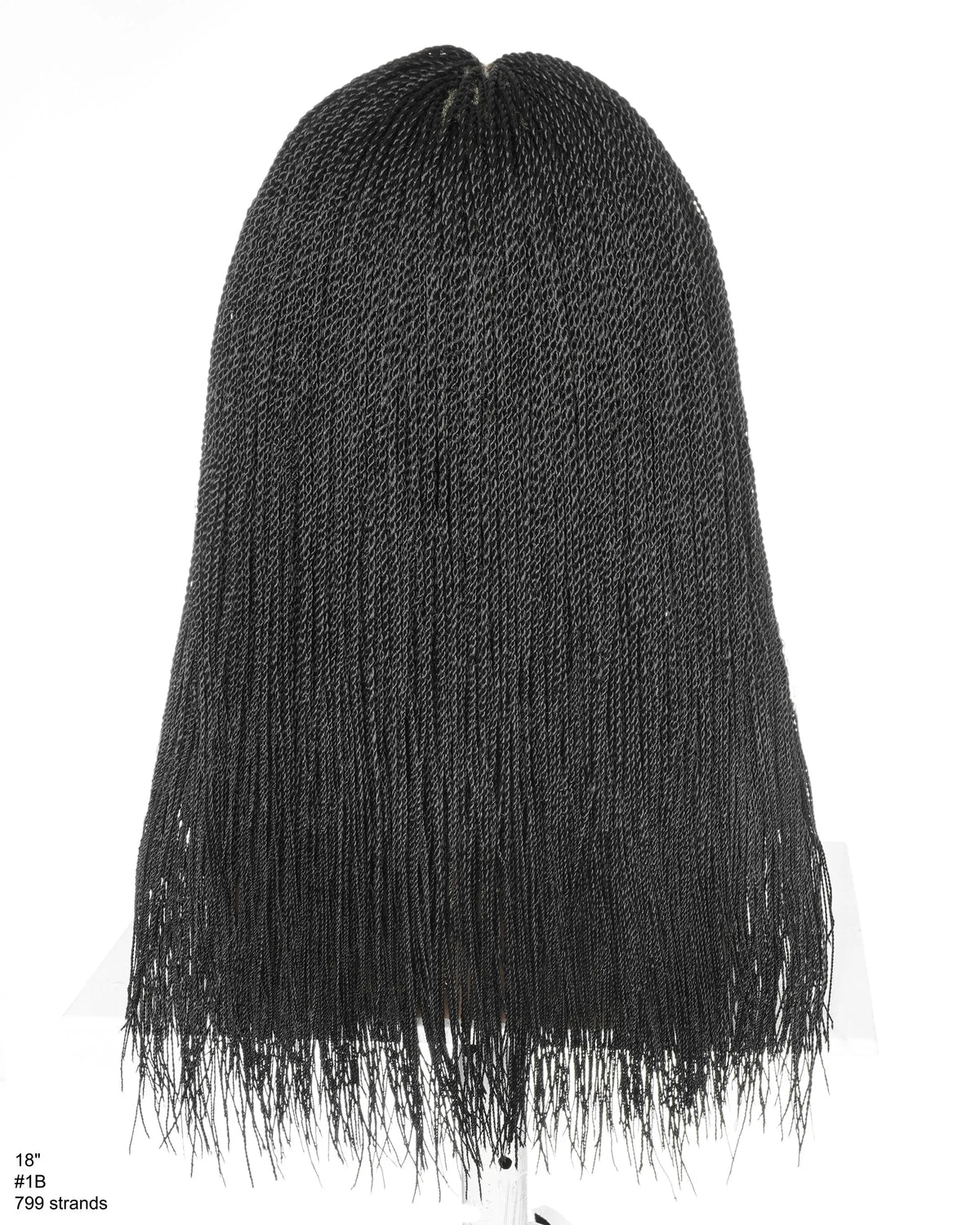 Peluca trenzada sin nudos Mica - Micro trenzas senegalesas pre-decoloradas suizas HD de encaje completo, 799 hebras