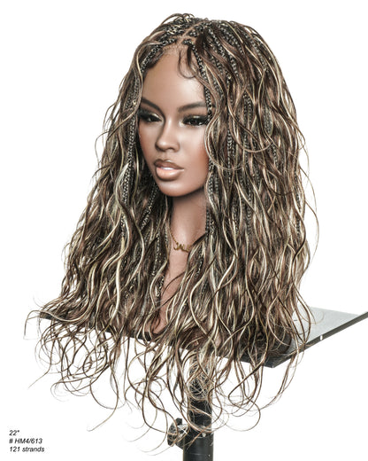 Michelle - 22" Blend #4/613 Balayage Salon-Style Miracle Braids Boho Box Braided Wig