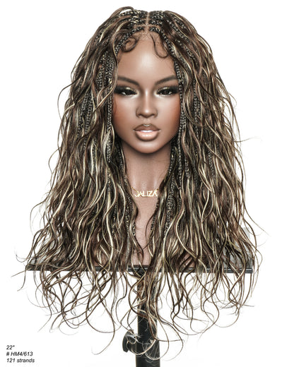 Michelle - 22" Blend #4/613 Balayage Salon-Style Miracle Braids Boho Box Braided Wig