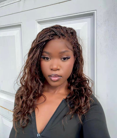 Michelle - Small Head Friendly Glueless Body Wave Boho Braided Wig (Small Cap Size for Petite Head)