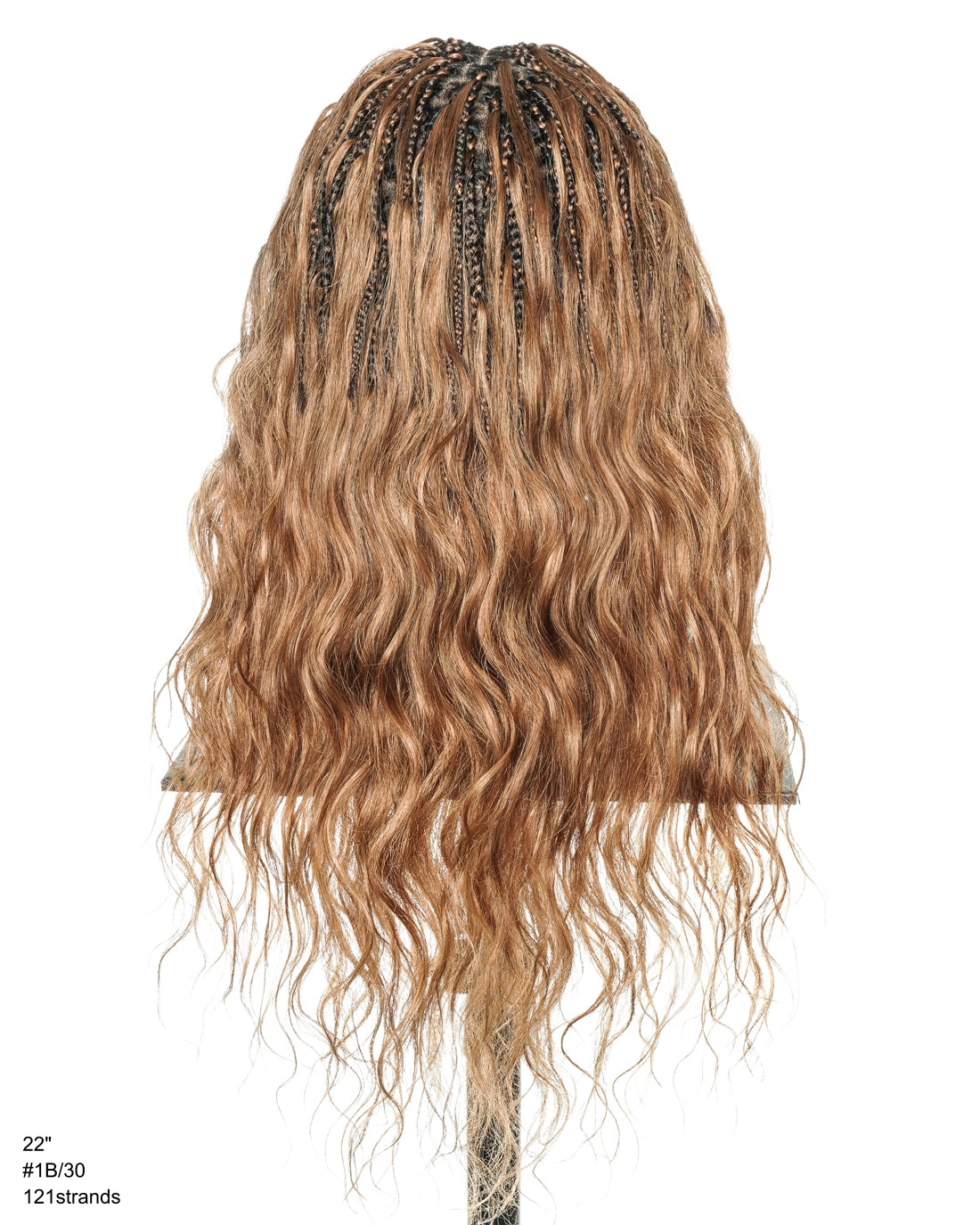 Michelle - 22" Ombre Brown Glueless Boho Box Braided Wig