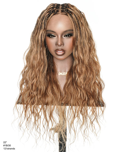 Michelle 16" - JALIZA Slip-On™ Glueless Body Wave Boho Box Braided Wig