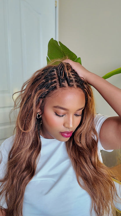 Michelle - Small Head Friendly Body Wave Boho Braided Wig (Small Cap Size for Petite Head)