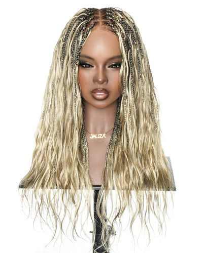 Michelle - 22" Salon-Style Balayage Blend 60/27 Bora Bora Boho Box Braided Wig | JALIZA
