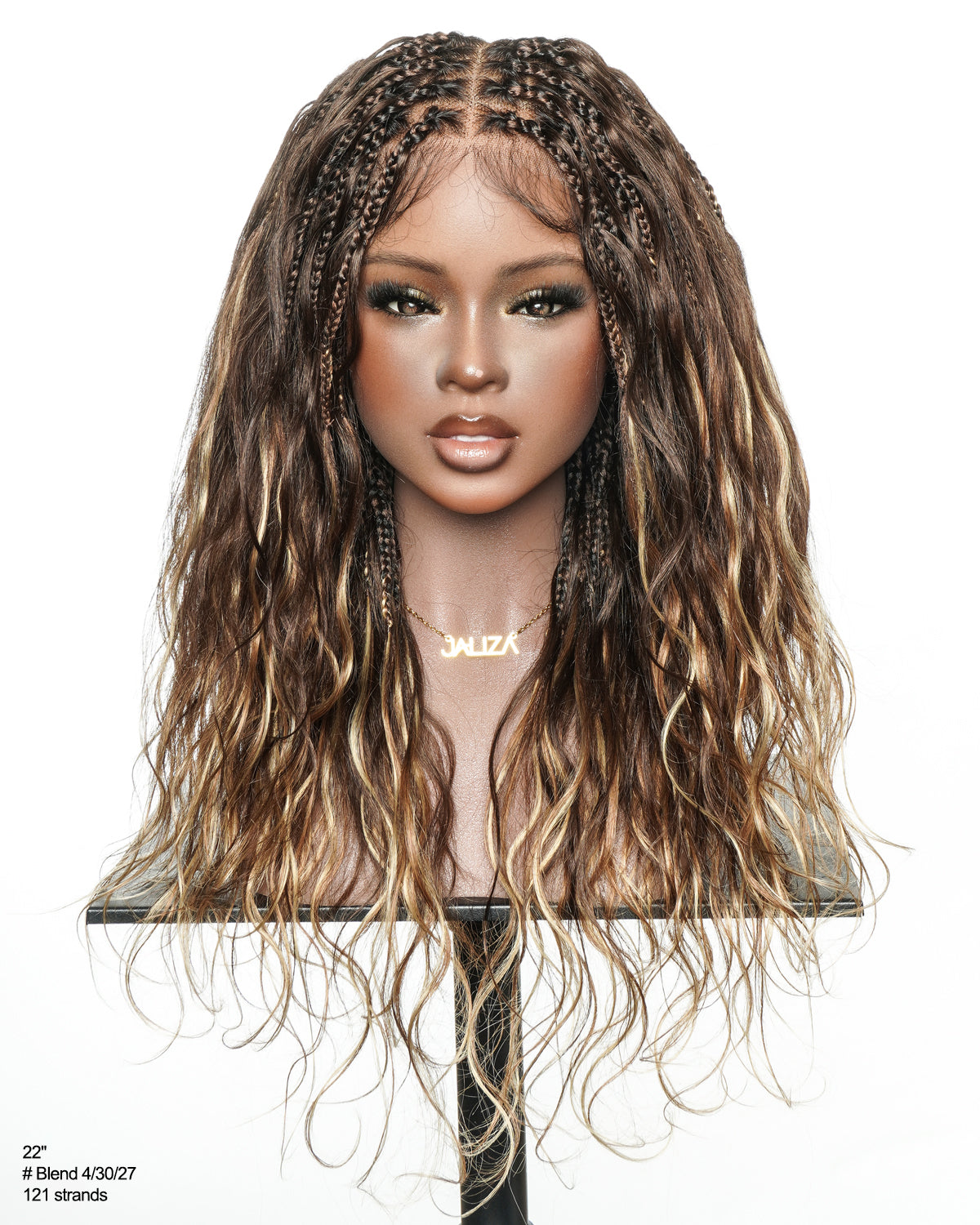 Michelle - 22" Salon-Style Balayage Blend 4/30/27 Boho Box Braided Wig