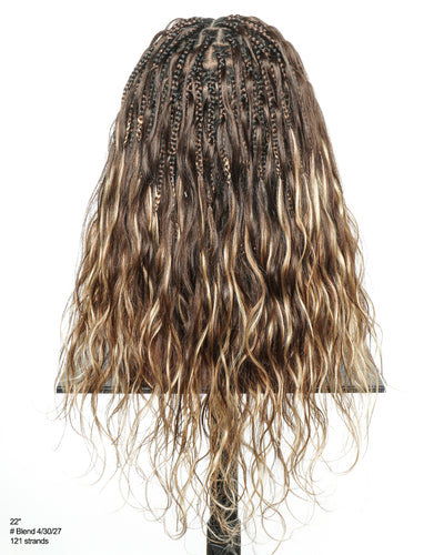 Michelle - 22" Salon-Style Balayage Blend 4/30/27 Glueless Boho Box Braided Wig