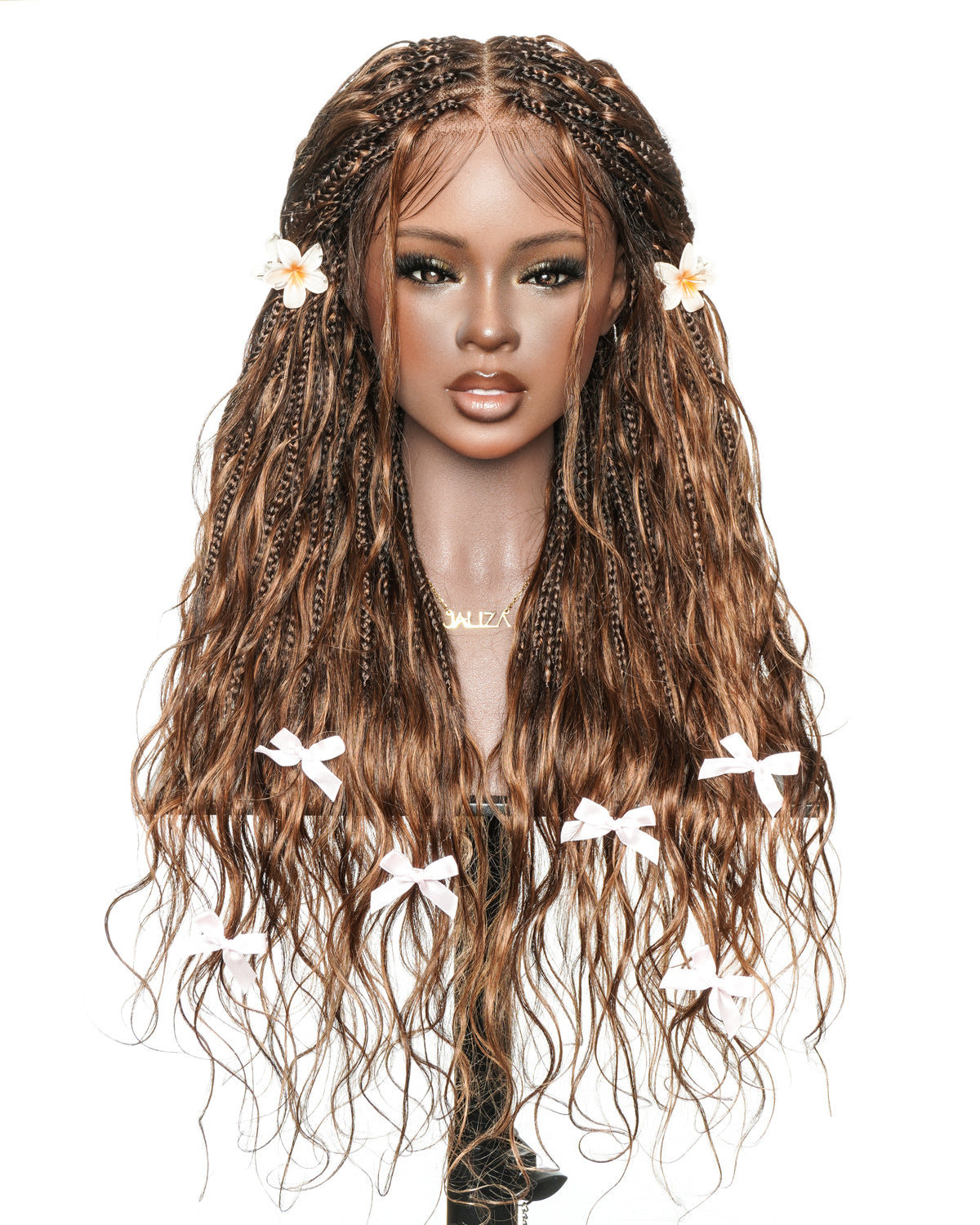 Michelle Color 4/30 26 Inch Human Hair Loose Body Boho Curls Knotless Bora Bora Wig
