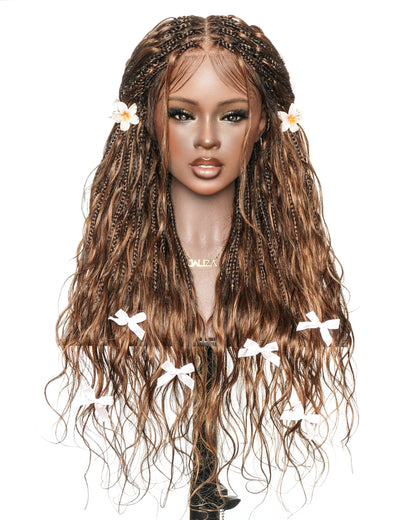 Michelle Color 4/30 26 Inch Human Hair Loose Body Boho Curls Knotless Bora Bora Wig