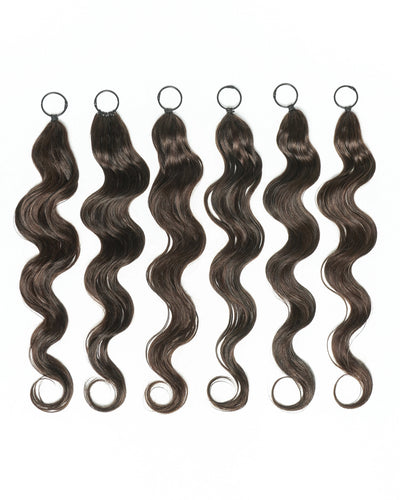 18" 100% Hand-Made Human Hair Feather Crochet Hair For Miracle Knots Hair Extensions
