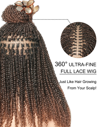 Tina - Small Head Friendly Senegalese Mini Twist Glueless Braided Wig (Small Cap Size for Petite Head)