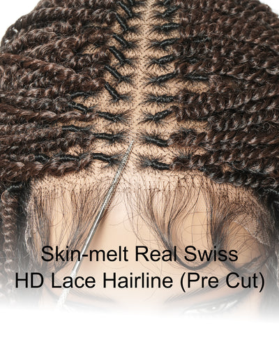 Tina - Small Head Friendly Senegalese Mini Twist Glueless Braided Wig (Small Cap Size for Petite Head)