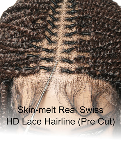 Pona - 14" Micro Passion Twist HD Full Lace Braided Wig