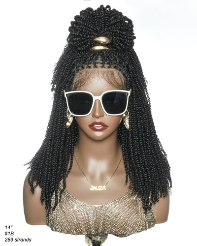 Pona - 14" Micro Passion Twist Swiss HD Full Lace Braided Wig