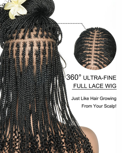 Tina - Small Head Friendly Senegalese Mini Twist Glueless Braided Wig (Small Cap Size for Petite Head)